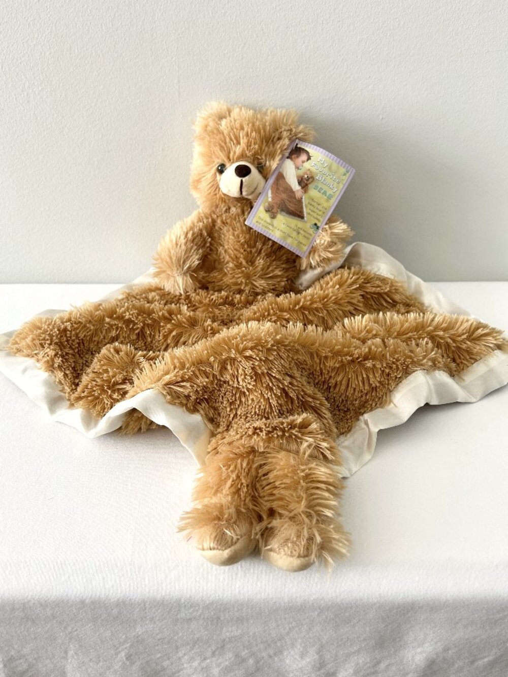 New! My Favorite Blanky Bear Bernie Lovey Baby Security Blanket Plush Satin Trim